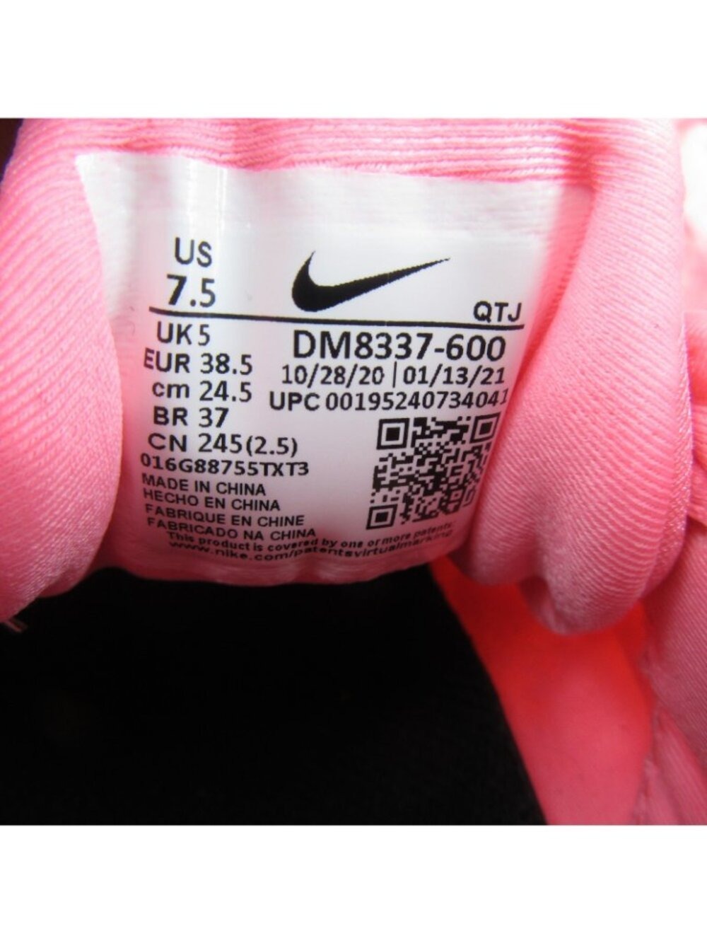 Nike Air Vapormax Plus Bubblegum Pink Women's Size 7.5 Shoes NEW - Picture 10 of 16